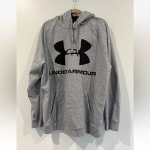 Under Armour Men’s 2XL hoodie, grey, black logo